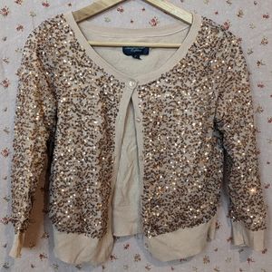 American Eagle - Rose Gold Sequin Cardigan